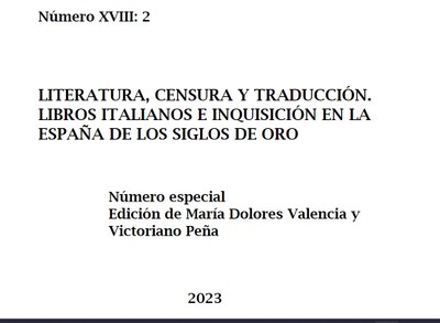 El diálogo renacentista a la luz de la censura en España: de León Hebreo a Sperone Speroni, por María Dolores Valencia